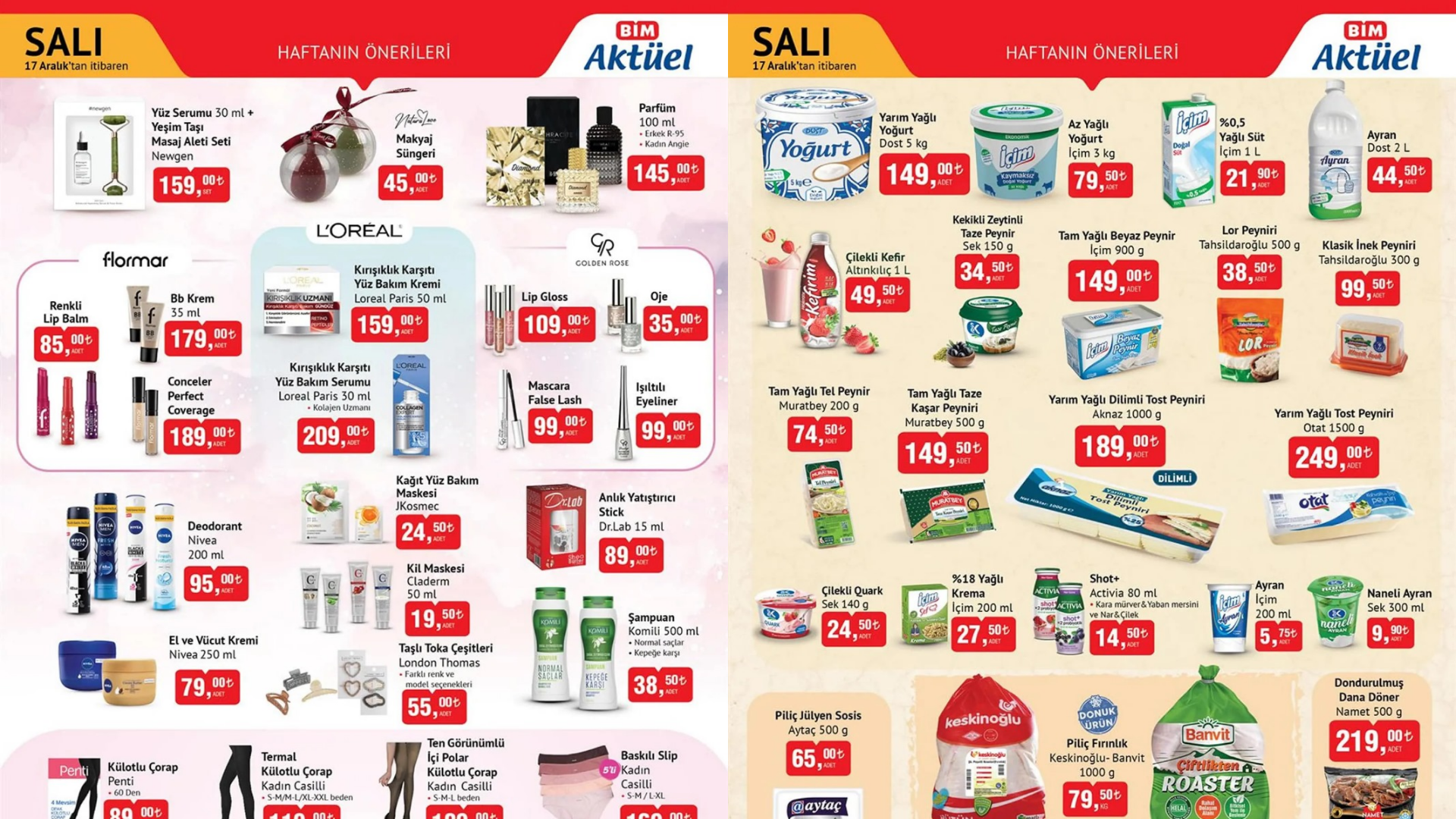BİM 17 Aralık 2024 Aktüel Kataloğunu Yayınladı! Loreal Paris ve Flormar Ürünleri Çok Ucuza BİM’e Geliyor