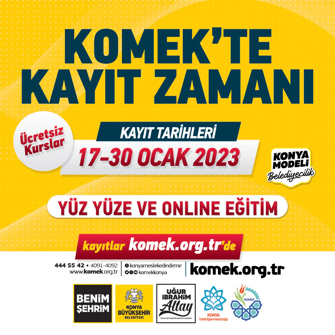 2023 KOMEK kayıt başvurusu TIKLA, BAŞVUR