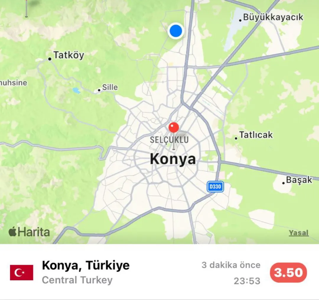 Konya’da deprem oldu