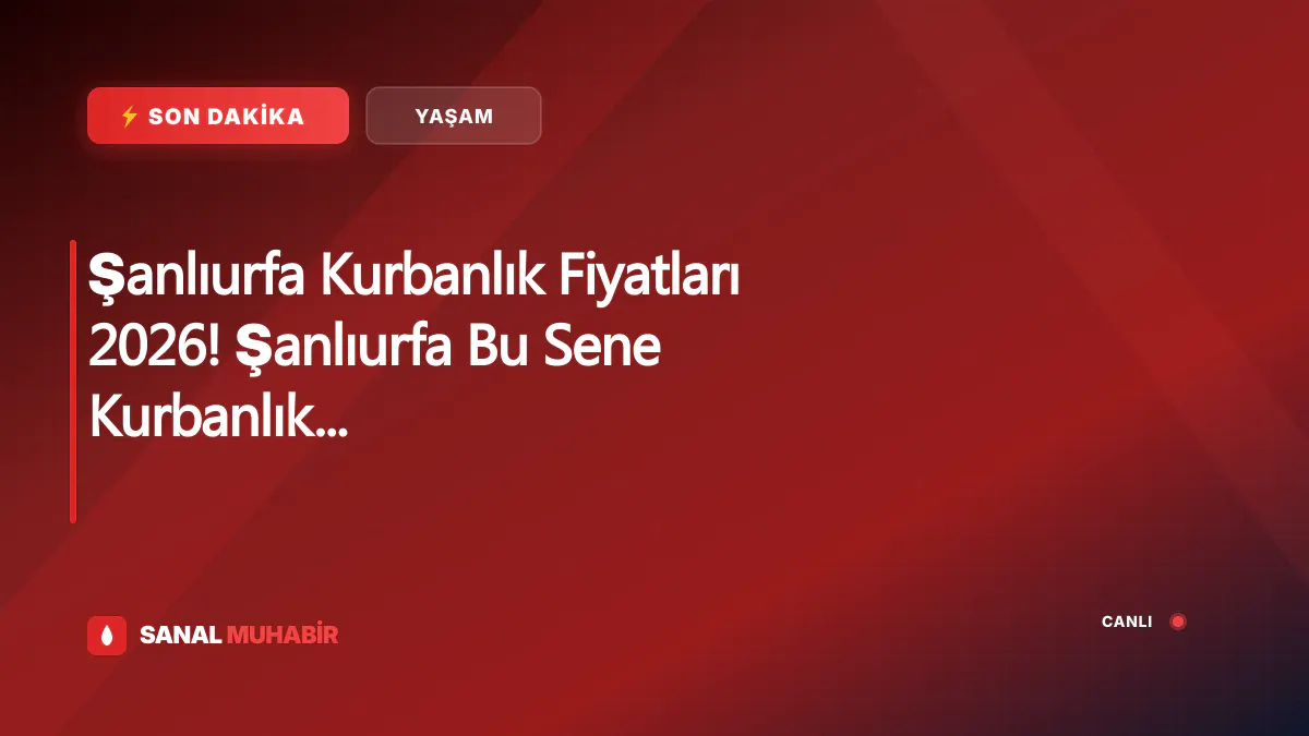 Şanlıurfa Kurbanlık Fiyatları 2026! Şanlıurfa Bu Sene Kurbanlık Fiyatları Ne Kadar, Kaç TL? Şanlıurfa Büyükbaş ve Küçükbaş Ortalama Kurban Fiyatları 2026! Şanlıurfa 2026 Kurbanlık Fiyatları Açıklandı Mı? Sığır, Koyun, Keçi, İnek