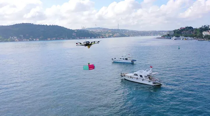 Yemeksepeti drone ile ilk yemek teslimatını yaptı