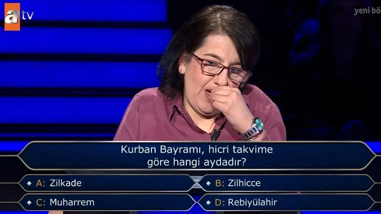 Kurban Bayramı, hicri takvime göre hangi aydadır? Kim Milyoner Olmak İster sorusu