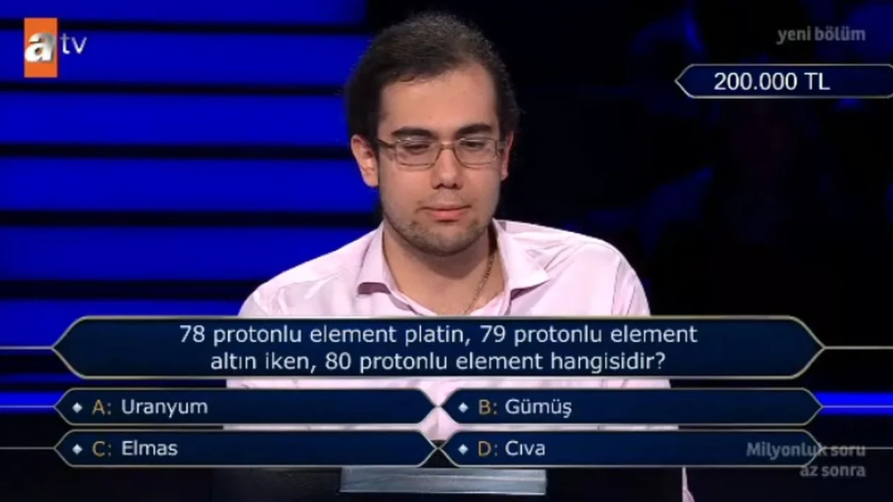 78 protonlu element platin, 79 protonlu element altın iken, 80 protonlu element hangisidir?