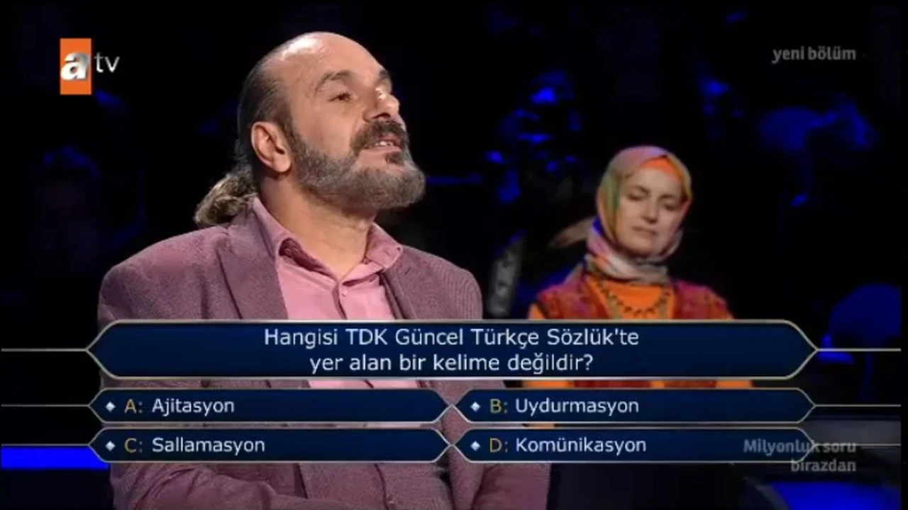 Hangisi TDK Güncel Türkçe Sözlük’te yer alan kelime değildir? Ajitasyon, uydurmasyon, sallamasyon, komünikasyon