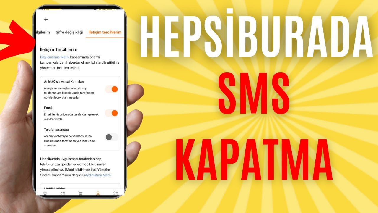 Hepsiburada Mesaj Engelleme – Hepsiburada Bildirim Nasıl Kapatılır?